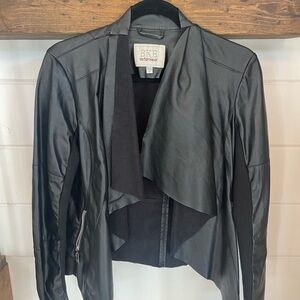 BKE Black Leather Jacket for Women